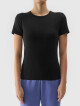 Dámské hladké tričko slim 4F - černé Velikost: XL - thumb (1)