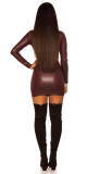 Sexy KouCla Neckholder Wetlook Mini šaty barva BORDEAUX velikost Einheitsgroesse - thumb (15)