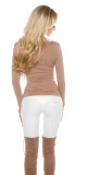 Sexy tričko KouCla s dlouhým rukávem a knoflíky CAPPUCCINO 46/48 - thumb (4)