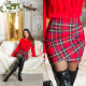 Sexy Koucla draped Highwaist Minisukně red S - thumb (19)