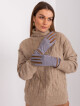 Šedé dámské rukavice s ozdobným páskem L / XL - thumb (2)