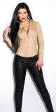 Sexy tričko s těsným pasem BEIGE XL - thumb (6)