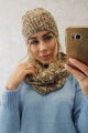 Dámská souprava s fleecem Lucyna K317 khaki+ecru UNI - thumb (2)