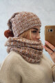 Dámská souprava s fleecem 4 Pory Roku K263 camel+white UNI - thumb (4)