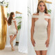 Sexy KouCla mini dress with Collar & Cut outs oldpink M - thumb (29)