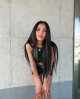 Sexy latexová mini sukně na zip black M - thumb (2)