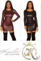 Sexy KouCla Neckholder Wetlook Mini šaty barva BORDEAUX velikost Einheitsgroesse - thumb (3)