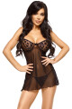 Erotická košilka Loretta - BEAUTY NIGHT FASHION černá S/M - thumb (7)
