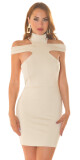 Sexy KouCla mini dress with Collar & Cut outs oldpink M - thumb (31)