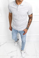 Pánské světle šedé polo triko Dstreet PX0513 L - thumb (0)