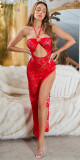 Sexy krajkové šaty s výstřihem Koucla / Cover-Up red L - thumb (2)