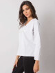 RUE PARIS Bílé dámské tričko s dlouhým rukávem L / XL - thumb (3)