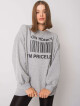 Šedá mikina s kapucí a nápisem L / XL - thumb (0)