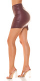 Sexy Koucla Wetlook Highwaist Sukně asymetrická BORDEAUX Einheitsgroesse - thumb (19)