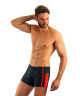 Pánské plavky boxerky 364 3XL-4XL  - Sesto Senso  šedo-oranžová 4XL - thumb (5)