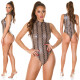 Sexy body Koucla z umělé kůže s hadím potiskem green XL - thumb (14)