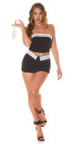 Sexy Skorts with folded waistband & stripe detail black M - thumb (24)