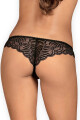 Dámská erotická tanga Contica crotchless thong - OBSESSIVE černá L/XL - thumb (1)
