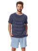 Pánské pyžamo Key MNS 382 A23 M-2XL tmavě modrá M - thumb (2)
