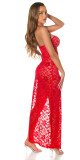 Sexy krajkové šaty s výstřihem Koucla / Cover-Up red L - thumb (18)