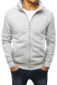 Šedá pánská mikina na zip bez kapuce BX4109 XXL - thumb (4)