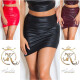 Sexy Koucla Wetlook Highwaist Sukně asymetrická BORDEAUX Einheitsgroesse - thumb (21)
