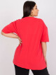 Korálové tričko z bavlny plus size XL - thumb (3)
