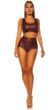 Sexy tepláky KouCla Wetlook se zipem BORDEAUX L - thumb (7)