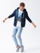 Ombre Sweatshirt B977-1 Námořnická modrá S - thumb (3)