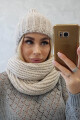 Dámská silná žebrovaná souprava P100 beige UNI - thumb (3)