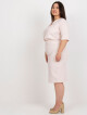 Světle růžová plus size sukně ze sady Velikost: 44 - thumb (2)