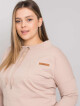 Světle béžová mikina plus size bez kapuce Pasadena JEDNA VELIKOST - thumb (2)
