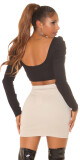 Sexy minisukně Koucla Highwaist Basic brown M - thumb (12)