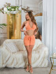 Sexy Koucla Highwaist Miniskirt ruched barva apricot velikost L - thumb (22)