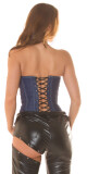 Sexy 2dílný set / Korsáž + tanga v džínách Look blue M - thumb (10)