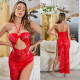 Sexy krajkové šaty s výstřihem Koucla / Cover-Up red L - thumb (17)