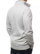 Šedá pánská mikina na zip bez kapuce BX4109 XXL - thumb (5)