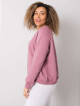 Pudrově růžová mikina plus size bez kapuce XL - thumb (4)
