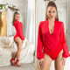 Sexy body mit Tiefem Ausschnitt red L - thumb (12)