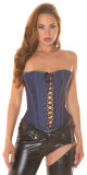 Sexy 2dílný set / Korsáž + tanga v džínách Look blue M - thumb (13)