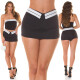 Sexy Skorts with folded waistband & stripe detail black M - thumb (28)