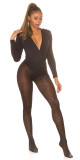 Sexy punčocháče s geometrickým vzorem barva black velikost Einheitsgroesse - thumb (10)
