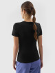 Dámské hladké tričko slim 4F - černé Velikost: XL - thumb (4)