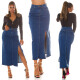 Sexy džínová sukně Musthave  modrá - In-Style Fashion 42/XL - thumb (12)