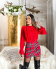 Sexy Koucla draped Highwaist Minisukně red S - thumb (2)