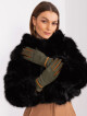 Khaki hladké dámské rukavice L / XL - thumb (3)