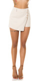 Sexy šortky Koucla Highwaist Skorts s ozdobnými knoflíky white L - thumb (21)