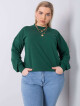 Tmavě zelená, obyčejná oversize mikina XL - thumb (4)