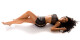 Sexy set sukně+top s rovnátky black M - thumb (1)