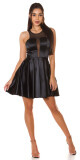 Sexy minišaty KouCla s průhledným dekoltem black XS - thumb (3)